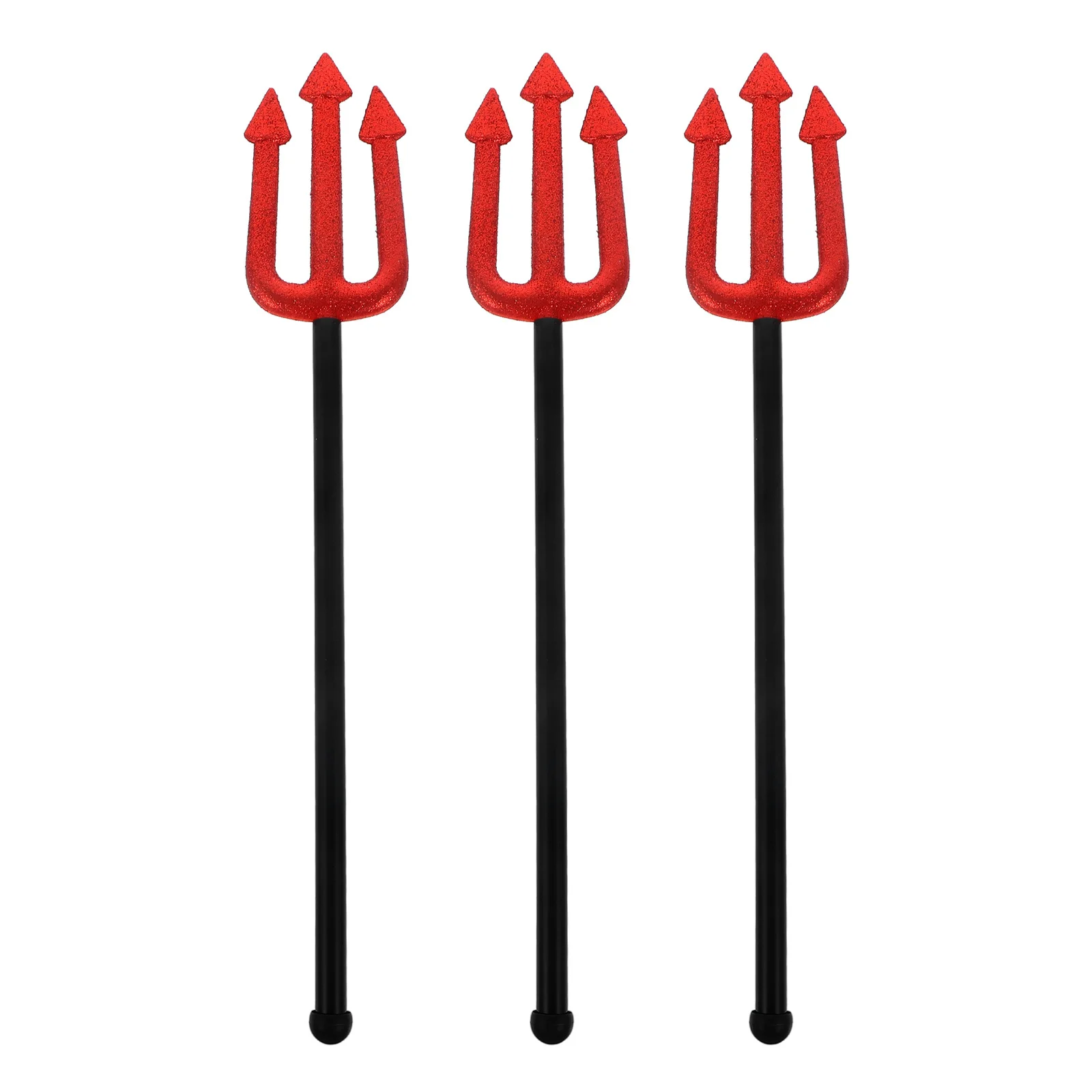 3 szt. Odłączane widły diabła, lekkie, z gładką rączką, ozdoba na Halloween, przenośne widły cosplay, dekoracja na imprezę