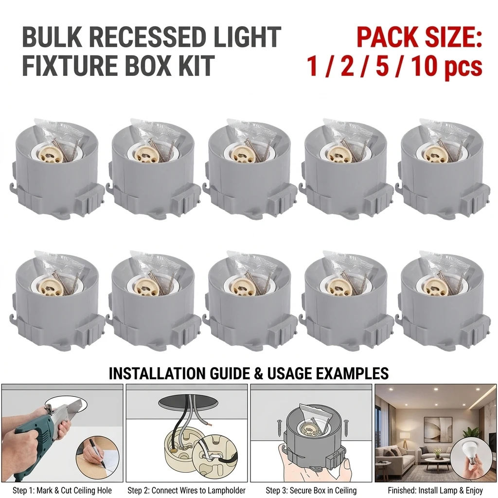 BH10-2GAP GU10 Model Cross-Border Store Exclusive Circular Bracket Embedded Lamp Holder for Lighting