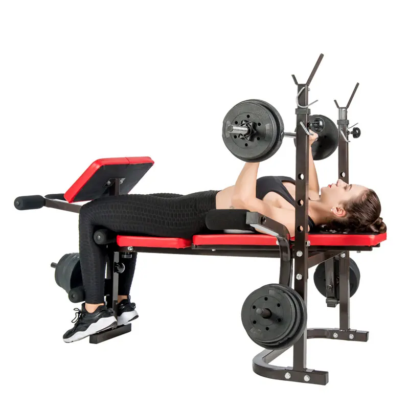 Banco de levantamiento de pesas para el hogar, entrenador de fuerza y fitness, prensa de piernas, banco de entrenamiento con mancuernas