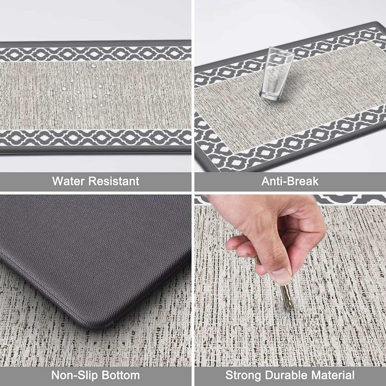 

Kitchen Super Durable Mat Cushioned Anti-fatigue Kitchen Rug Kitchen Waterproof Mat Drop