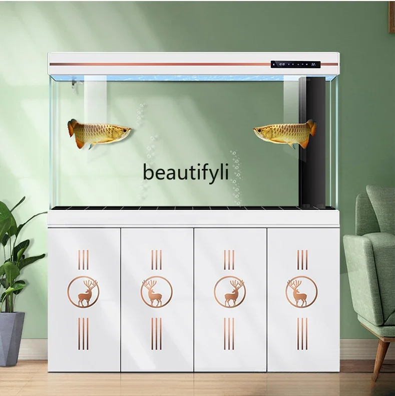 ss newJianou Fish Tank Living Room Floor Large Household Screen Aquarium High-End Hallway Hallway