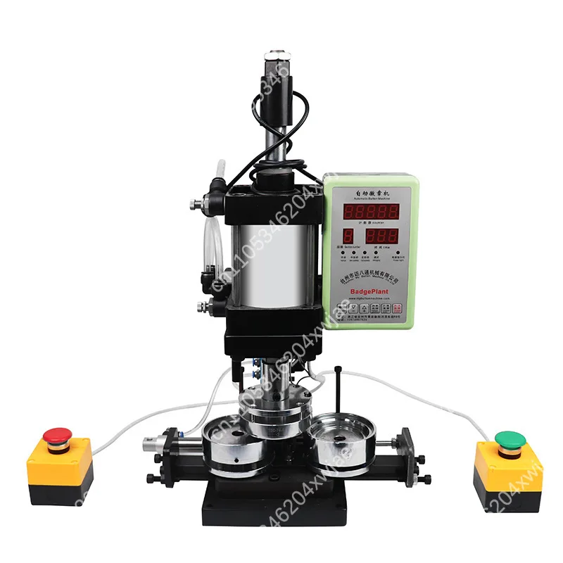 75mm Automatic Badge Making Machine Pneumatic Button Pin Press Punching Equipment for Custom Gift CE