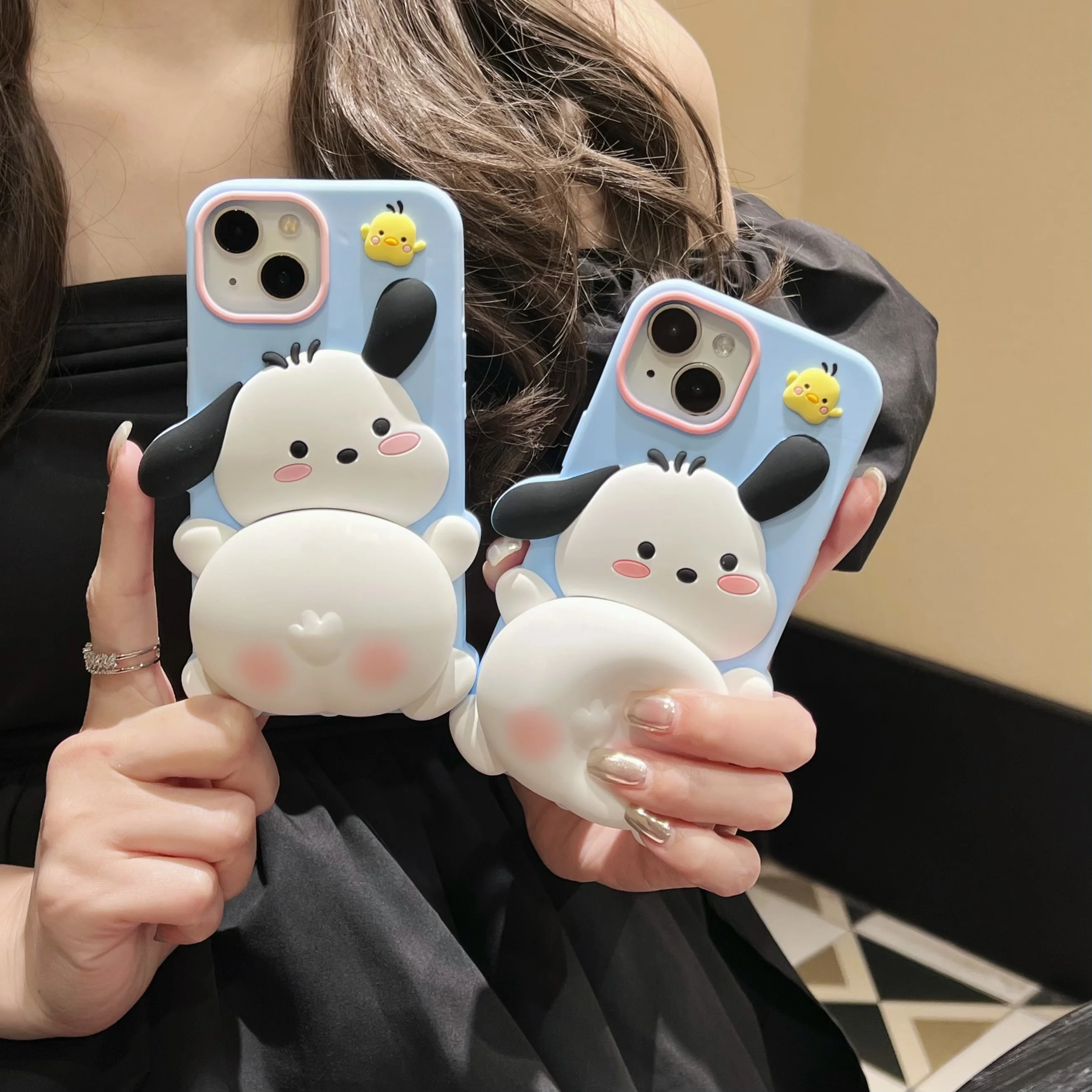 

Cute 3D Cartoon Dog Case Soft Silicone Phone Cases for iPhone 11 12 13 14 15 Plus Pro Max