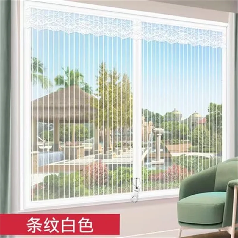 カスタムウィンドウスクリーンメッシュカーテン,ジッパー付き蚊帳,防塵,防虫ネット