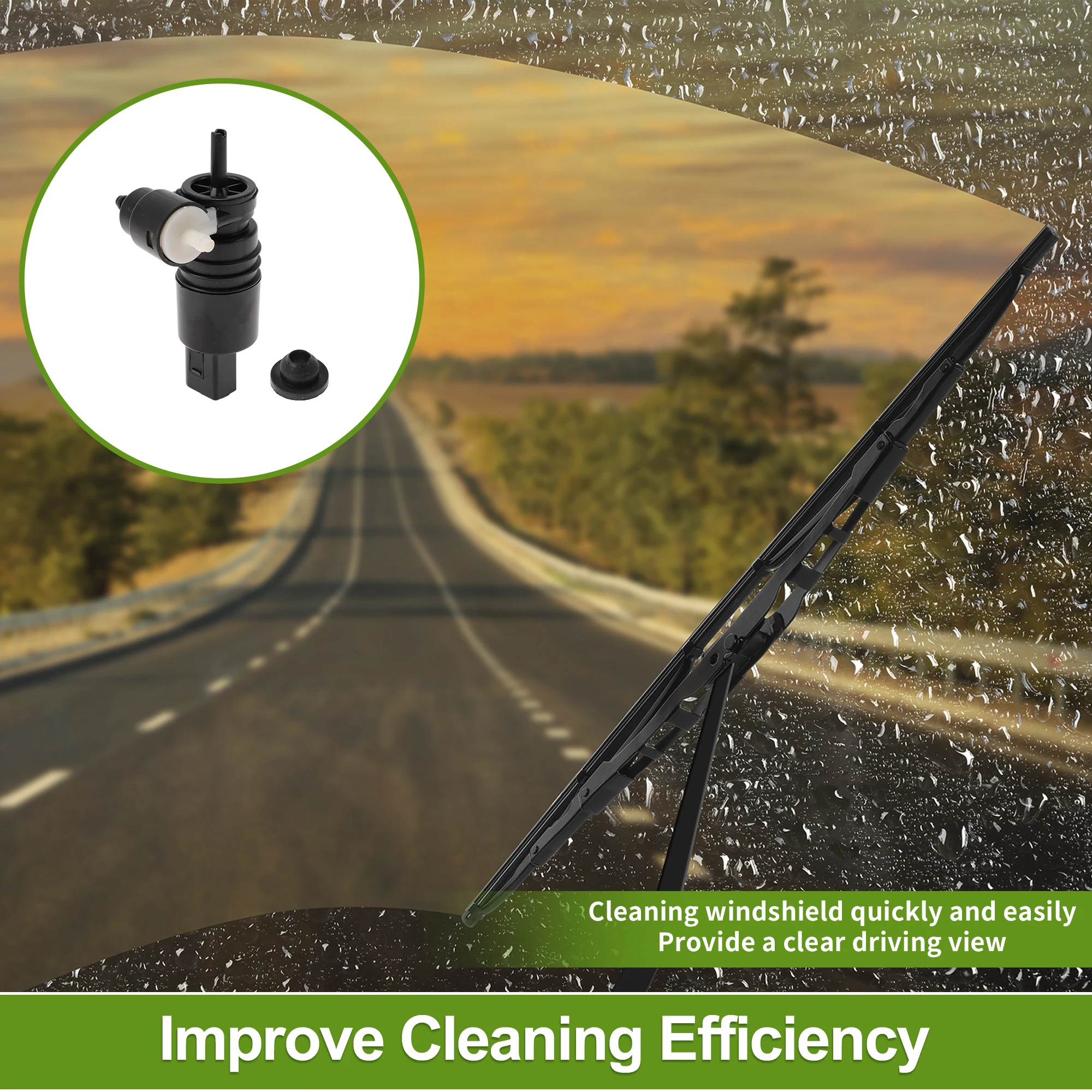 

UXCELL Windshield Washer Pump with Grommet for Volkswagen Sharan (7M) Front Washer Fluid Pump Windshield Wiper Pump Black White