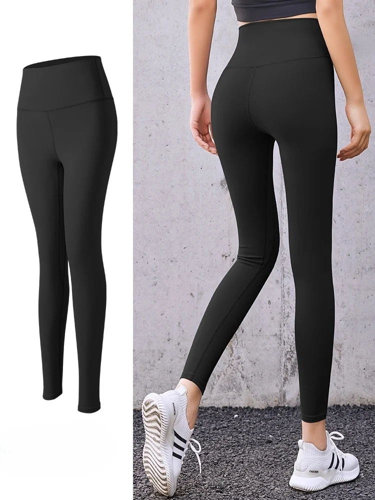 Yoga Pants Loose Woman Women Shape Outer Side Cut Anti Slip Bodybuilding Three Quarter Mid Calf Charcoal Fluff Lace Up Polar Ins