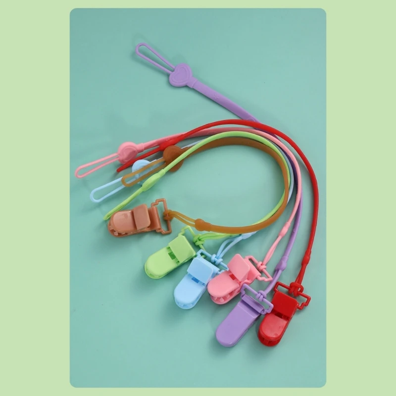 Q0KB Fopspeenclip voor baby's Dummy-ketting Tepel Anti-Drop Clip Accessoires voor babyfopspeen