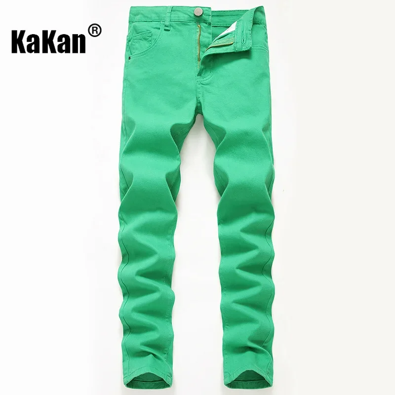 Kakan - European and American Summer New High Stretch Jeans for Men, Multi-color Cotton Stretch Casual Long Jeans K36-111