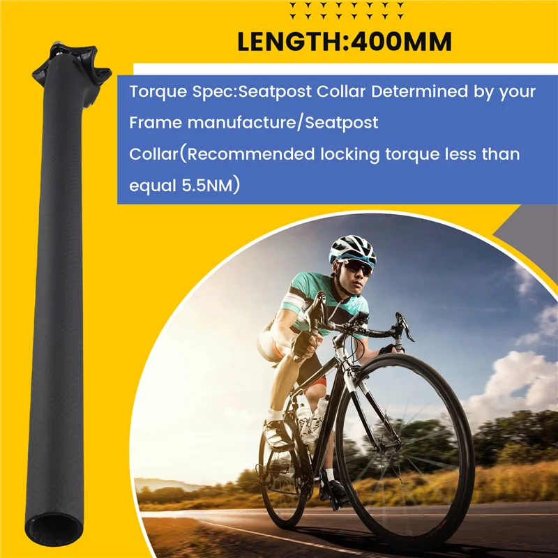 

Подседельный штырь из углеродного волокна MTB 27,2 мм, подседельный штырь для горного/дорожного велосипеда, матовая часть велосипедаsabht