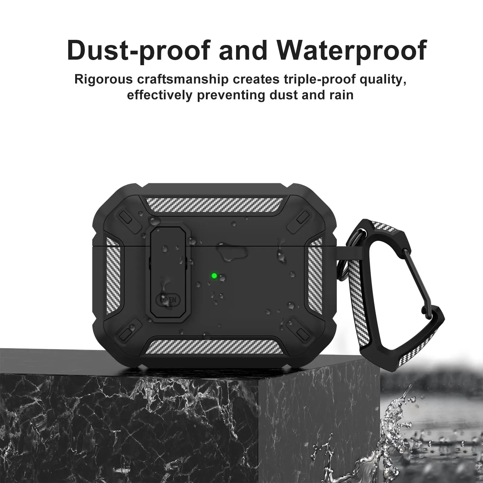 Secure Lock For AirPods Pro 3 Case Cover with Cleaning Kit & Keychain Automatic Pop-up Full Protective Case For AirPods Pro 3 image 3