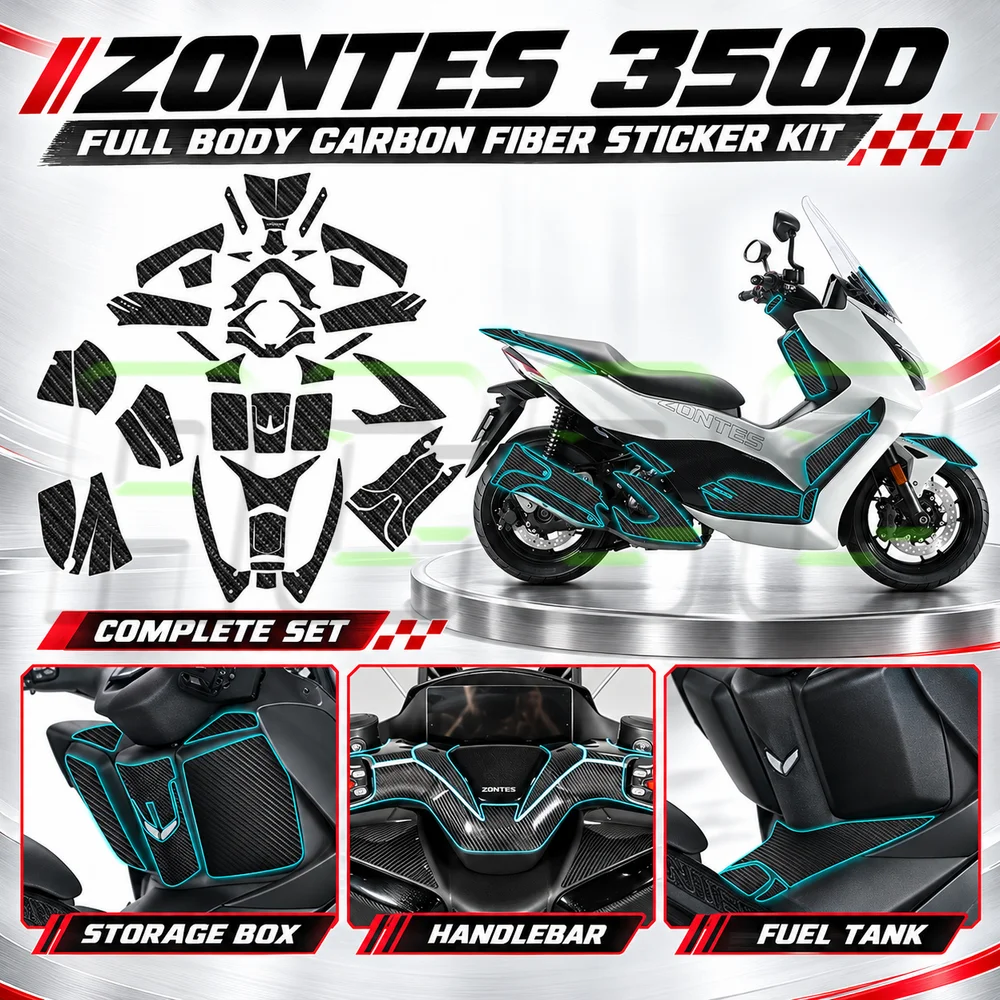 Full Body Decor Sticker Fit ZONTES 350D Complete Fairing Decal Mod Parts