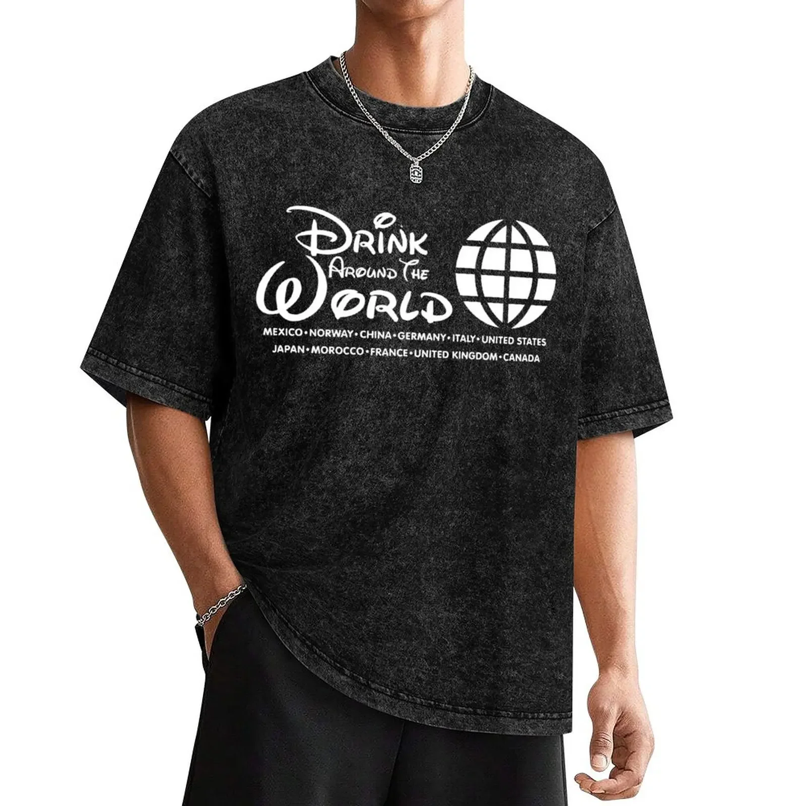 Drink Around the World - Epcot T-Shirt Aesthetic clothing sublime anime tshirt plain t shirts men