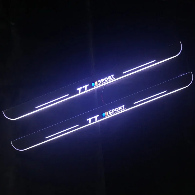 Car LED Door Sill Scuff Plate For Audi TT 8n 8j 8s mk1 mk2 mk3 Exterior Parts Pathway Dynamic Welcome Pedal Light