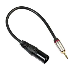 0.3m XLR 3-Pin Male to 3.5mm Stereo Plug Shielded Microphone Mic Cable Jack 3.5 Male to Female Audio Splitter Adapter