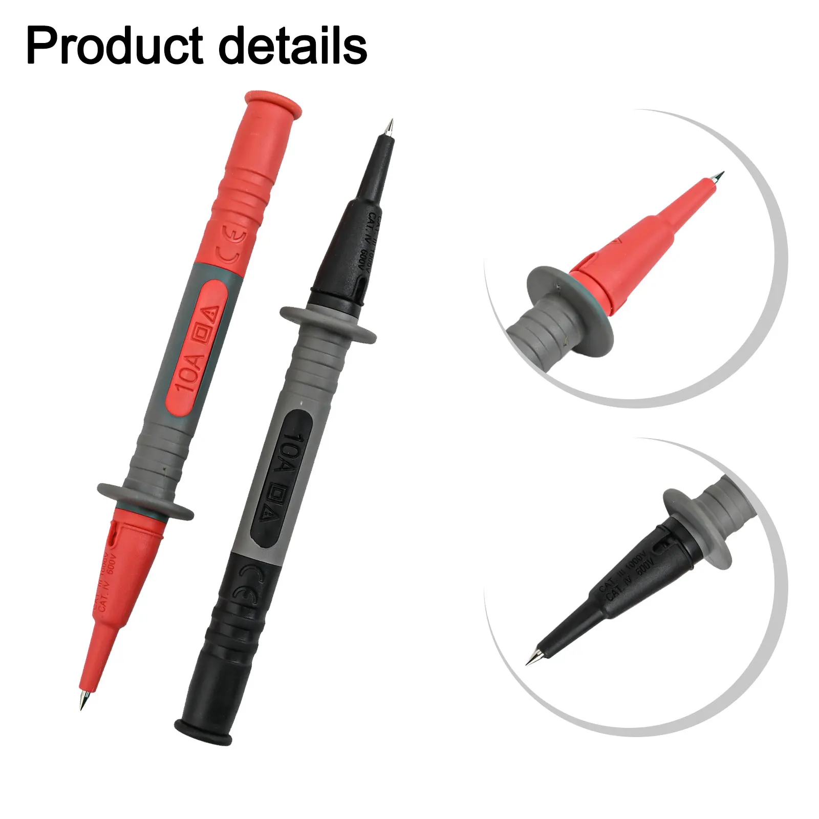 2PCS Multimeter Test Leads Set With 2 Mm Copper Probes Compatible With Voltmeter And Probe Kit For Electrical Measurements