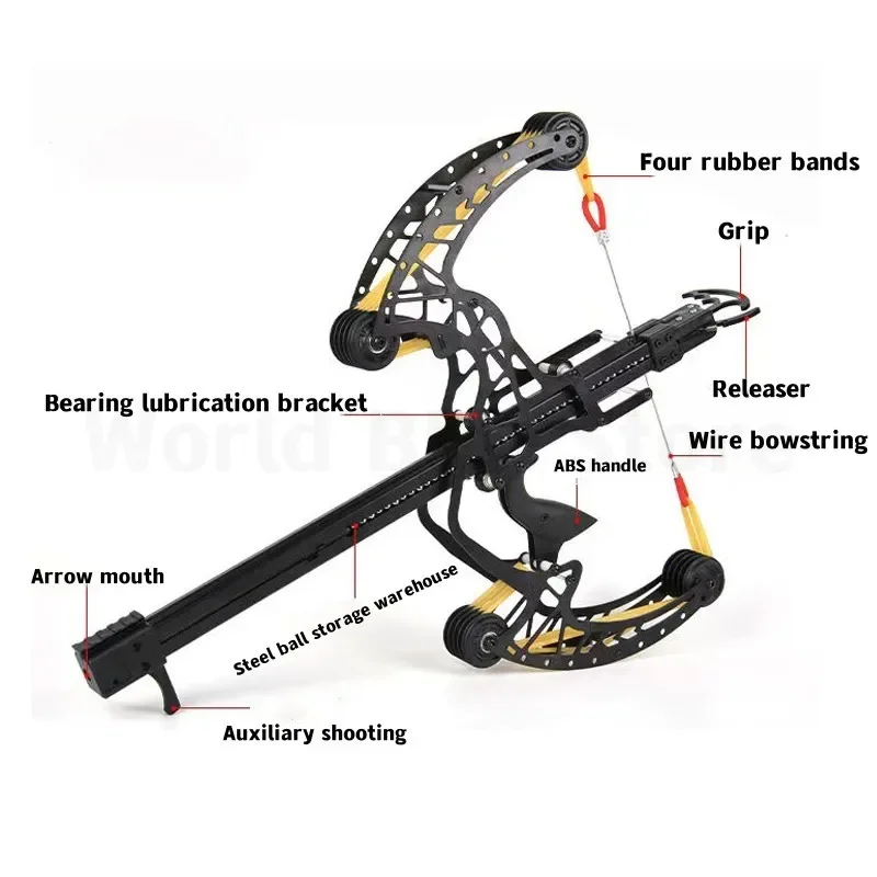 Powerful high-precision red and green laser aimed at slingshot outdoor long-range shooting slingshot 40 rounds