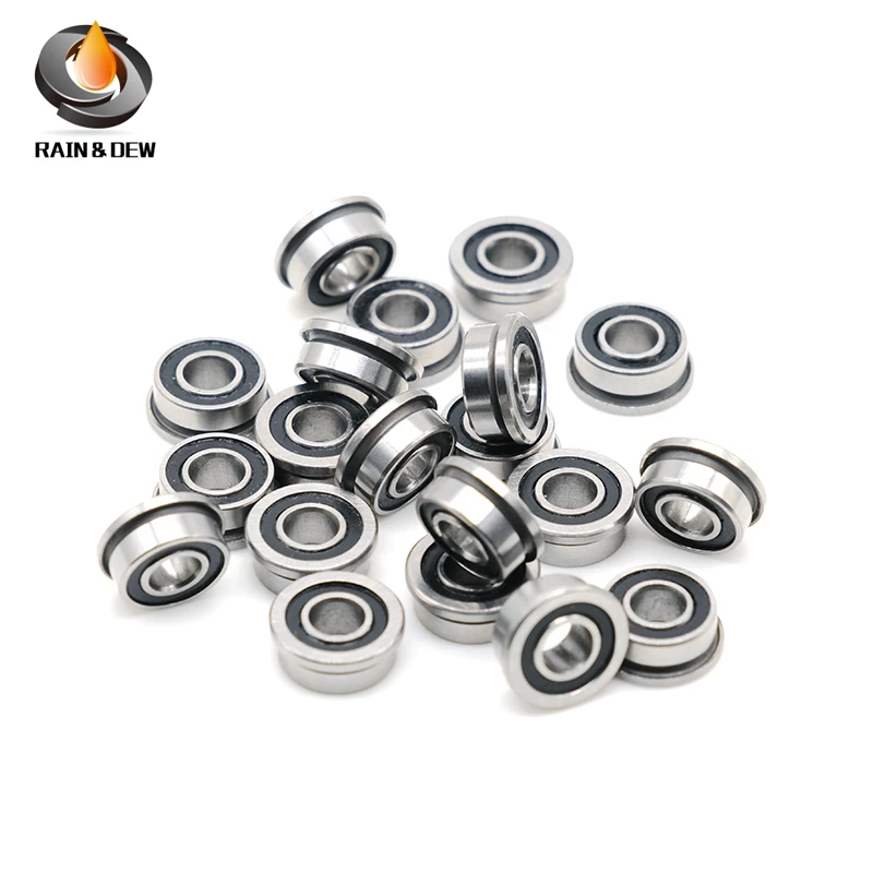 10Pcs F684RS Flange Bearing 4x9x4mm F684 ABEC-7  Flanged Miniature F684-2RS Ball Bearings 3D Printer