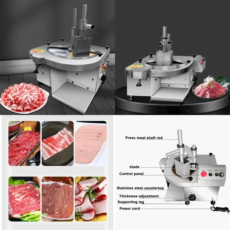 Stainless Steel Raw Meat Slicer Cooked Meat Slicer Hot Pot Meat Slicer for Home Kitchen Use