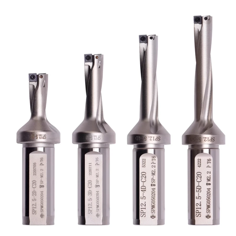 

U-сверло C20-2D 3D 4D 8-12,5 SO SP сверло небольшого диаметра быстрая дрель с ЧПУ SPMG40202 SPMT040204 SPMT030102 вставка