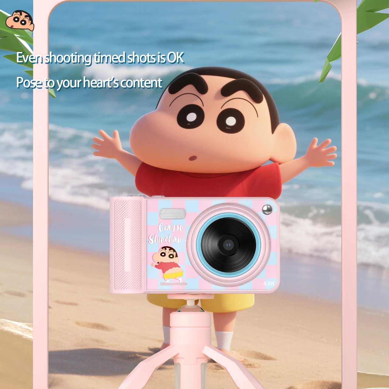 تلوين شينشان 4K ريترو CCD كاميرا رقمية محمولة فلاش كاميرا مزدوجة 16x التكبير التركيز التلقائي ذكي مضاد للاهتزاز #4