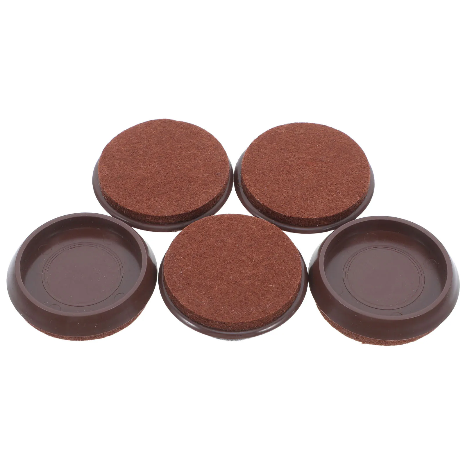 

5Pcs Round Plastic Furniture Pads Anti-Skid Caster Stoppers Carpet Protector Non-Slip Furniture Cups Quiet Office Floor Grippers
