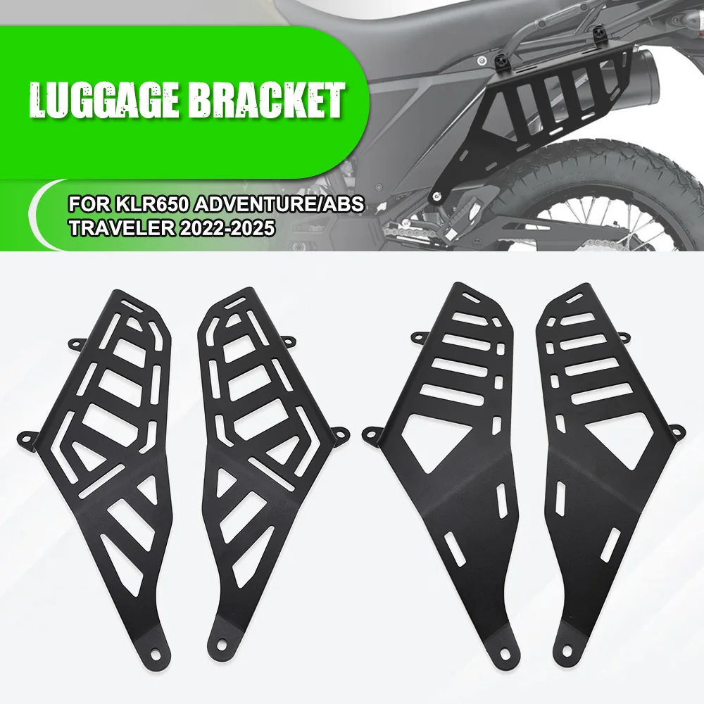 KLR650S Side Luggage Fender Luggage Rack Bracket Cargo Shelf KLR650S ABS For Kawasaki KLR650 Adventure/ABS Traveler 2022-2025
