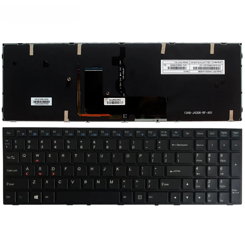 Original for Clevo MP-13H83USJ430B 6-80-P6500-013-1 US KEYBOARD BACKLIT