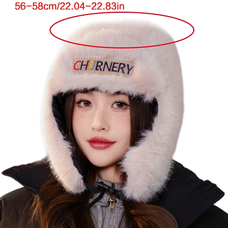 

New Thicken Plush Trapper Hat Adult Ear Protect Hat Winter Warmer Hat Cold Winter Presents for Students Teenagers