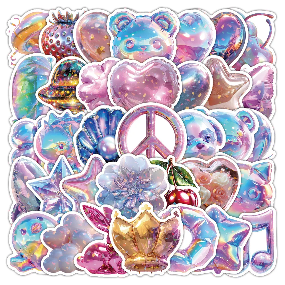 10/30/50PCS การ์ตูนน่ารัก 3D บอลลูนการ์ตูนที่มีสีสัน Graffiti สติกเกอร์ตกแต่งถ้วยน้ําแล็ปท็อปกระเป๋าเดินทางกันน้ํา Decal ของเล่น