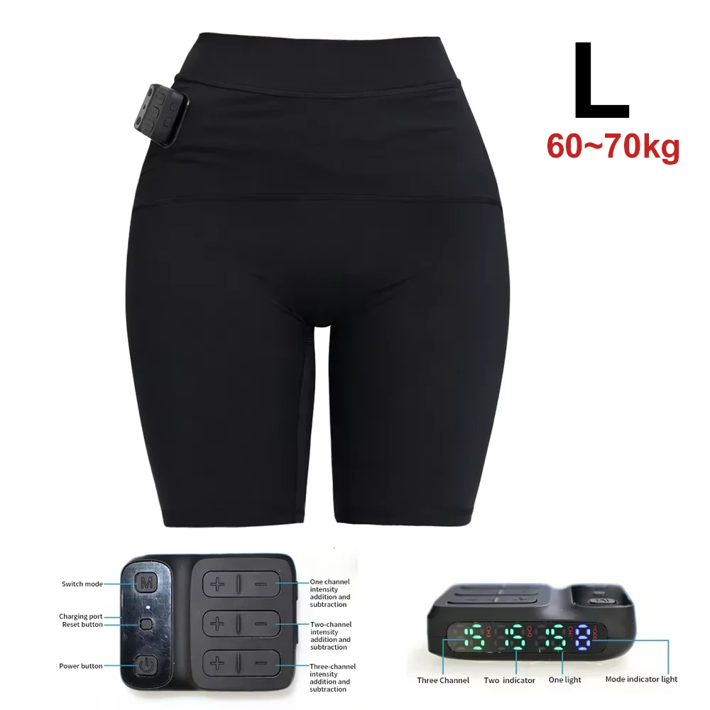 EMS-Hosen, Shorts, Leggings mit unabhängiger Steuerung, Muskelstimulator, elektrische Stimulation, Workout, Fitness, Körperformer, wiederaufladbar