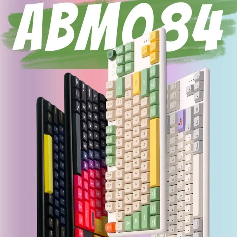 Cidoo Abm084 Mechanical Keyboard 87 Keys RGB Bluetooth Wireless 3 Mode Gamer E-Sports  Backlit TTC Switch For PC Computer Gifts