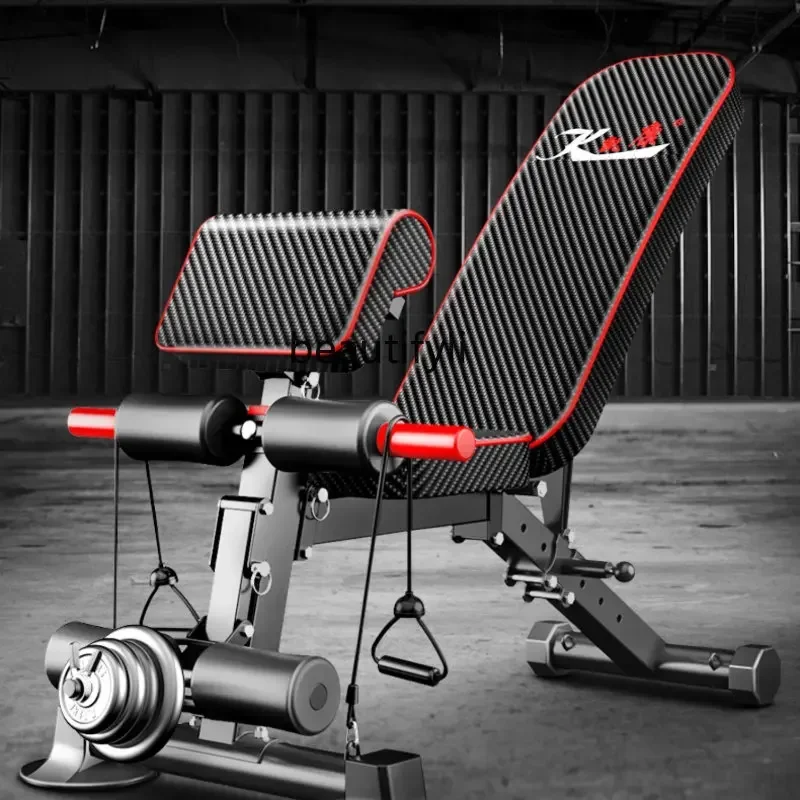 yj Dumbbell Bench Home Sit-Ups Aid Exercise Abdominal Muscle Foldable Bench Press Fitness Equipment Chair