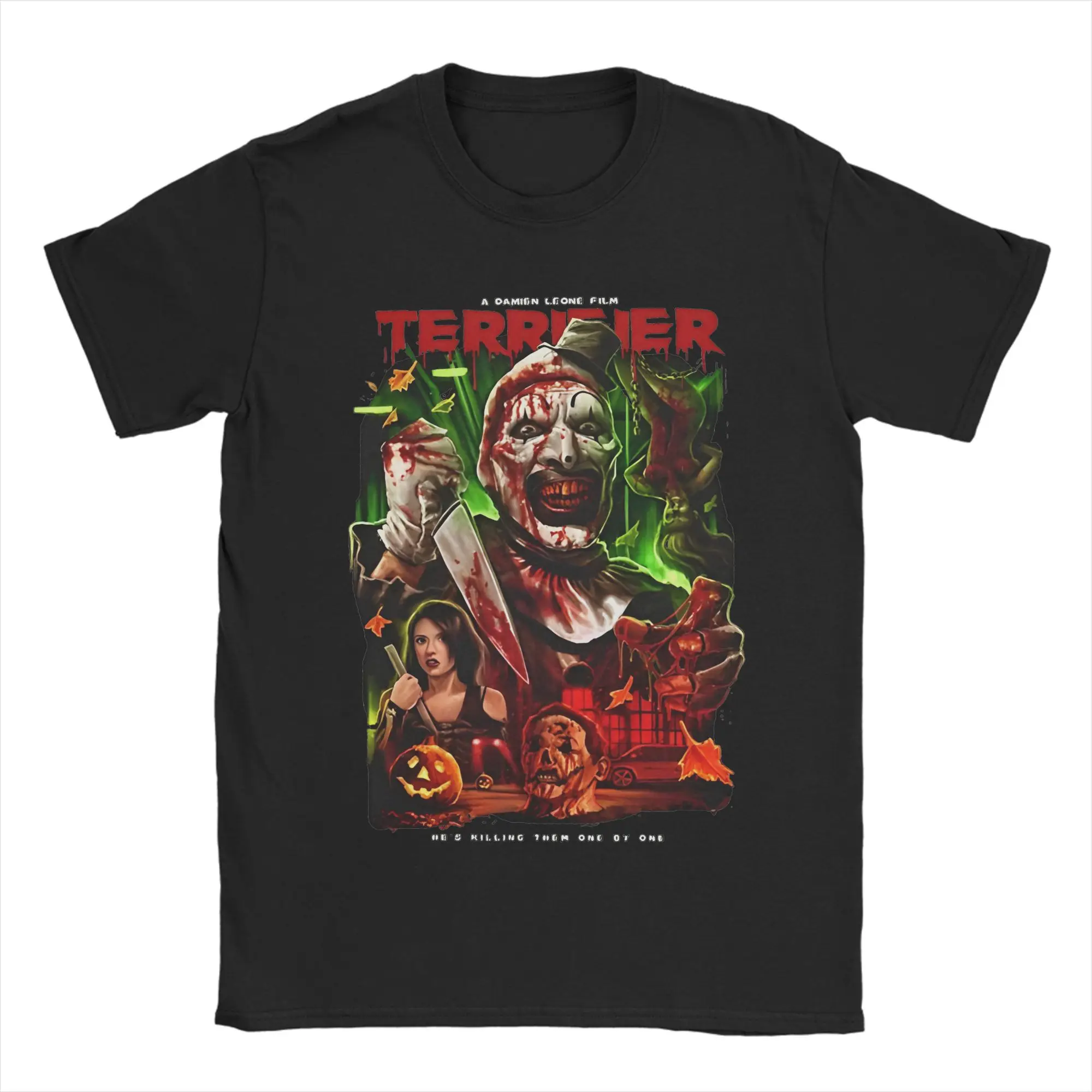 

Men Women's Terrifier T Shirt Horror Movie Halloween Cotton Clothes Vintage Short Sleeve Round Neck Tees 4XL 5XL 6XL T-Shirt