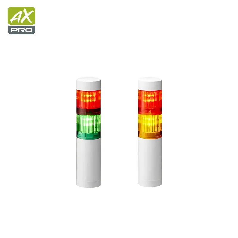 LR6 시리즈 60mm LED 신호 타워 라이트 3색 LR6-302PJBW-RYG 라이트 타워 버저 포함 DC24V 폴 마운트 L 브래킷 포함