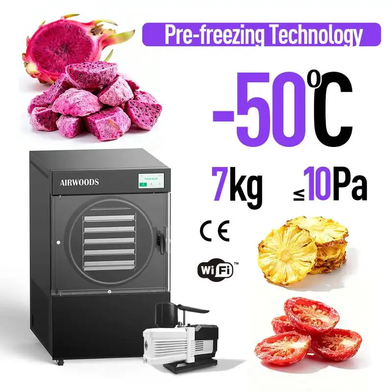 WiFi Enabled Freeze Dryer 4kg 4 Trays Smart Kitchen Appliance for Healthy Snacks Meals