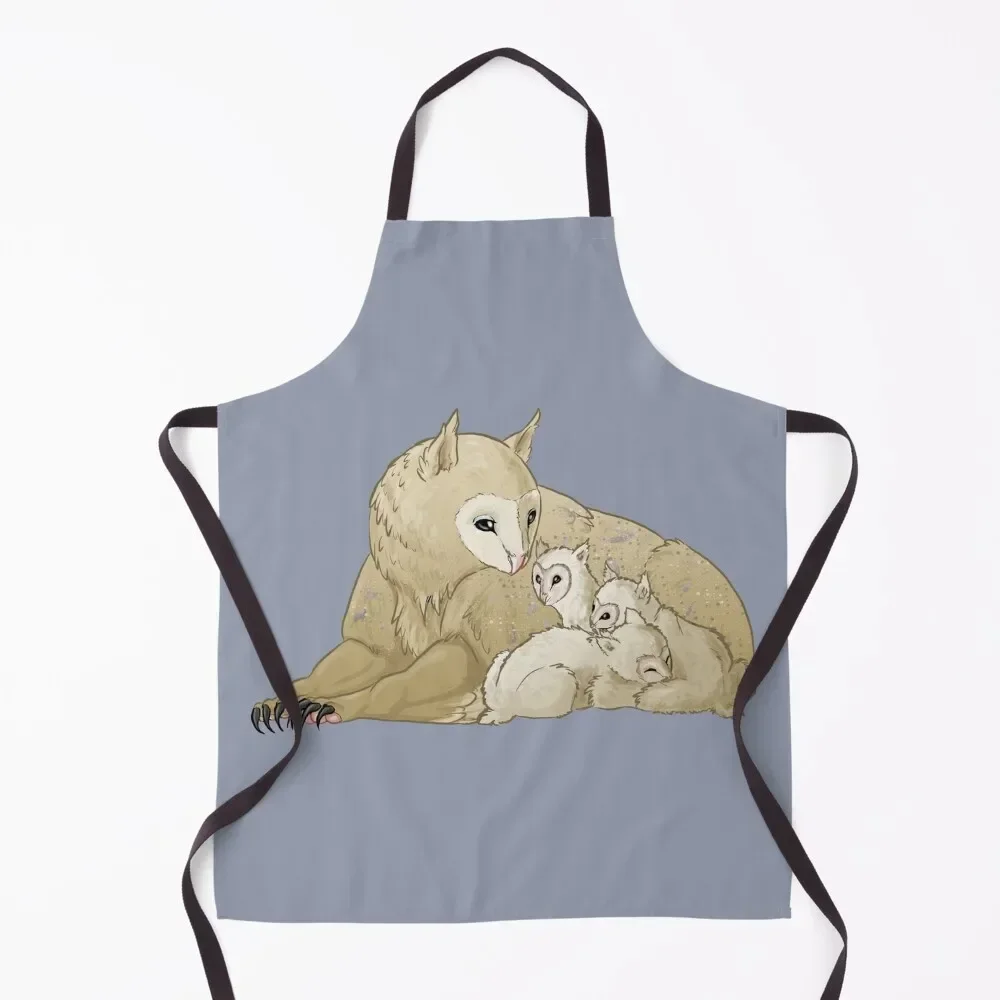 

Owlbear Family Apron Chef Accessory professional kitchen japanese woman Home Cleaning Apron