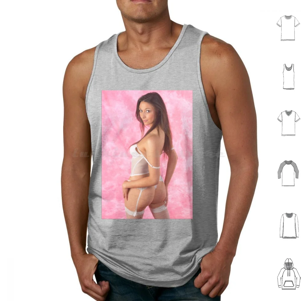 Pink Glamour Tank Tops Print Cotton Girl Woman Female Feminine Sex Sexy Erotic Erotica Davehare Dave Hare David Hare