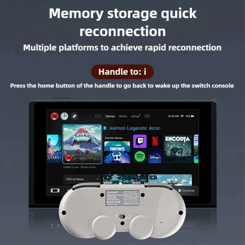 Wireless Mini Game Controller Joypad Hall Effect Joystick For Nintend Switch Retro Gamepad For PC Windows For NS Switch