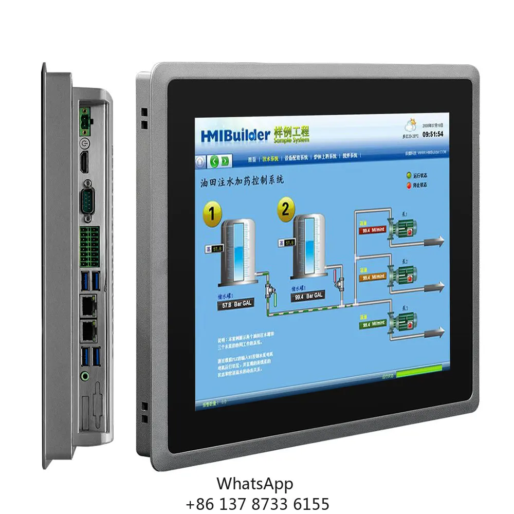 Full Aluminum Ip65 Waterproof Dustproof Fanless Dual Lan Pcap Touch Panel Industrial Computer Pc