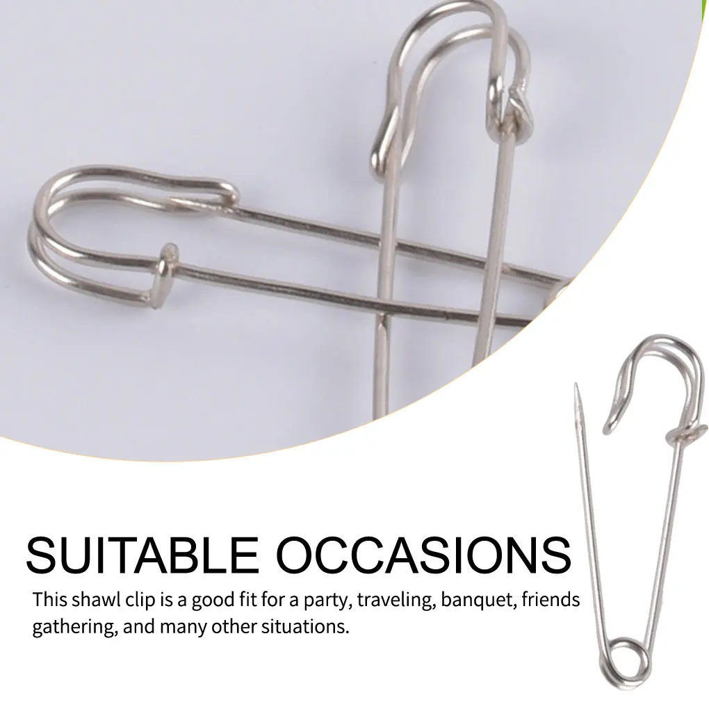 37mm Safety Pin Shawl Scarf Baby Diaper Fixture Clip Infant Nappy Clips