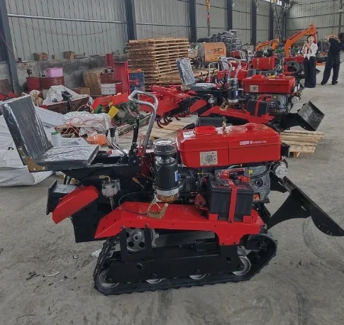 Crawler 35 HP Multi-function Agricultural Garden Rotavator Diesel Water-cooled Engine Hot Sale