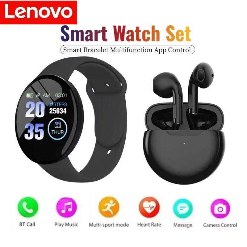 

Смарт-часы Lenovo Macaron для мужчин и женщин, 1.44 дюйма, умный экран, многофункциональный смарт-браслет с управлением через приложение, стильный подарок на День рождения