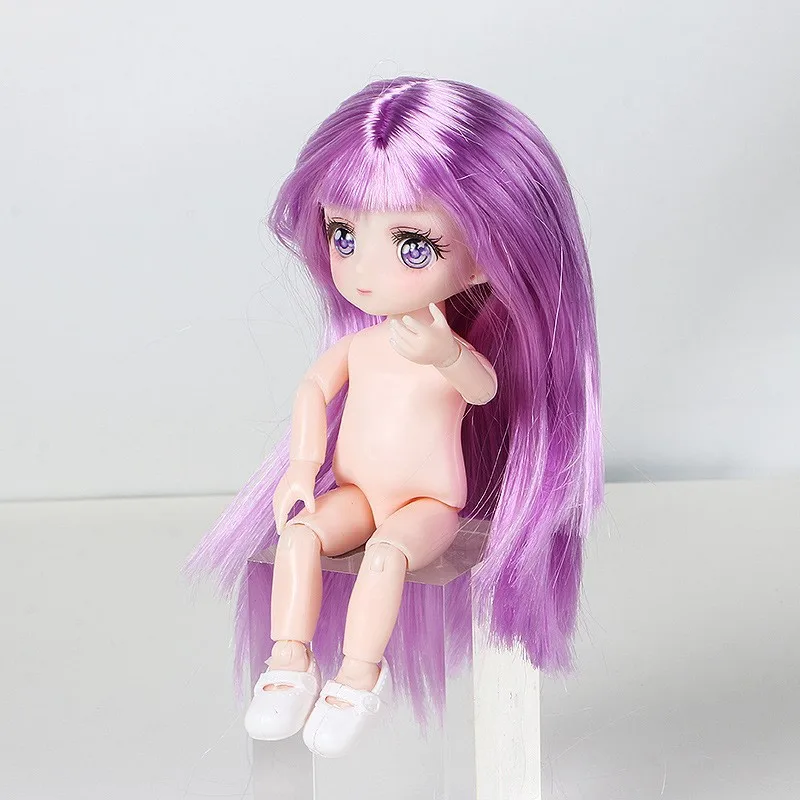 3D Cartoon-Style Anime Figurine Toy Set - Barbie-Style Child Body Doll Multiple Styles Available Nude Dolls without Clothes view 4