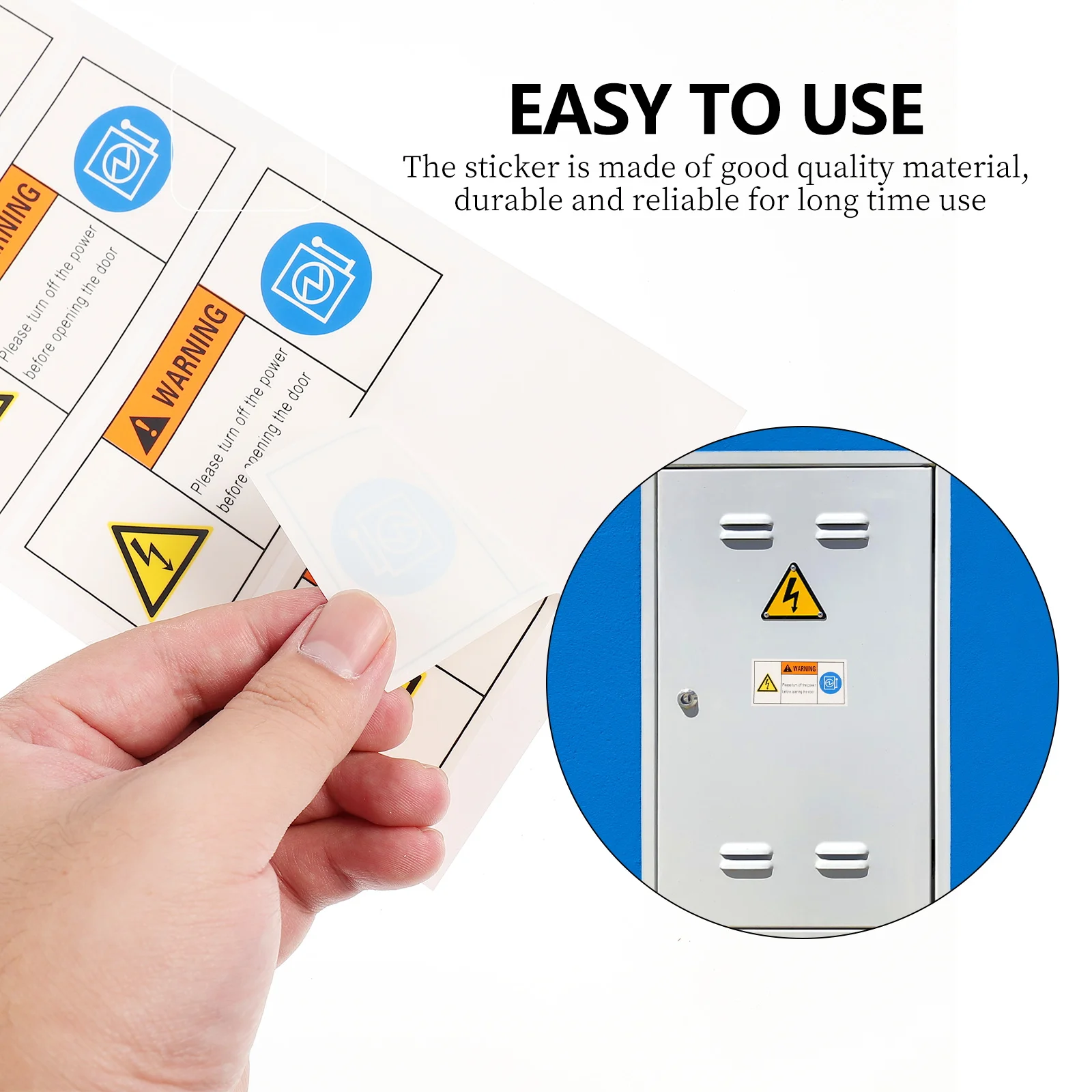 

5Pcs Electric Shock Warning Safety Stickers Reliable Strong Adhesion Traffic Safety Signs Caution Decals