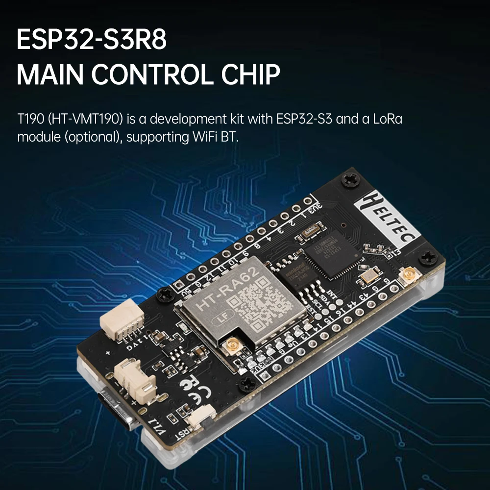 Модуль макетной платы Esp32-S3R8 Метастический протокол Lora Wan Bluetooth Wi-Fi Макетная плата T190 1,9-дюймовый Tft-ЖК-дисплей