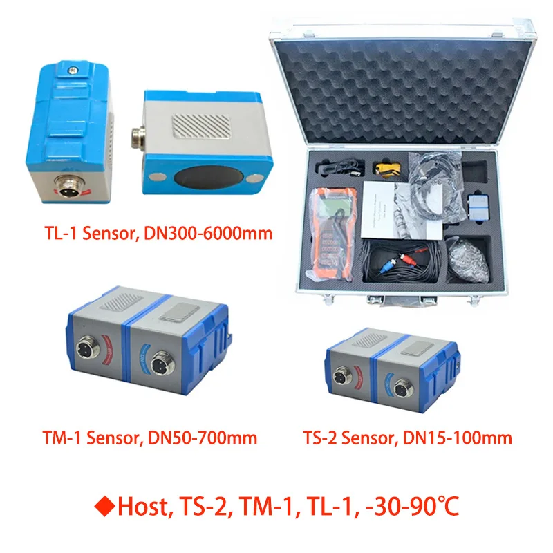 Handheld Ultrasone Flowmeter TUF-2000H Draagbare Clamp-on Ultrasone Waterstroommeter IP68 Digitale Vloeistof Pijpleiding Sensor