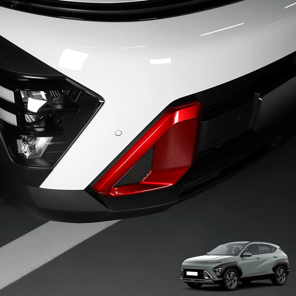

2 Pieces Fog Light Covers For Hyundai Kona 2024 2025 Front Fog Light Protectors Car Front Bumper Side Decorative Frame LHD RHD