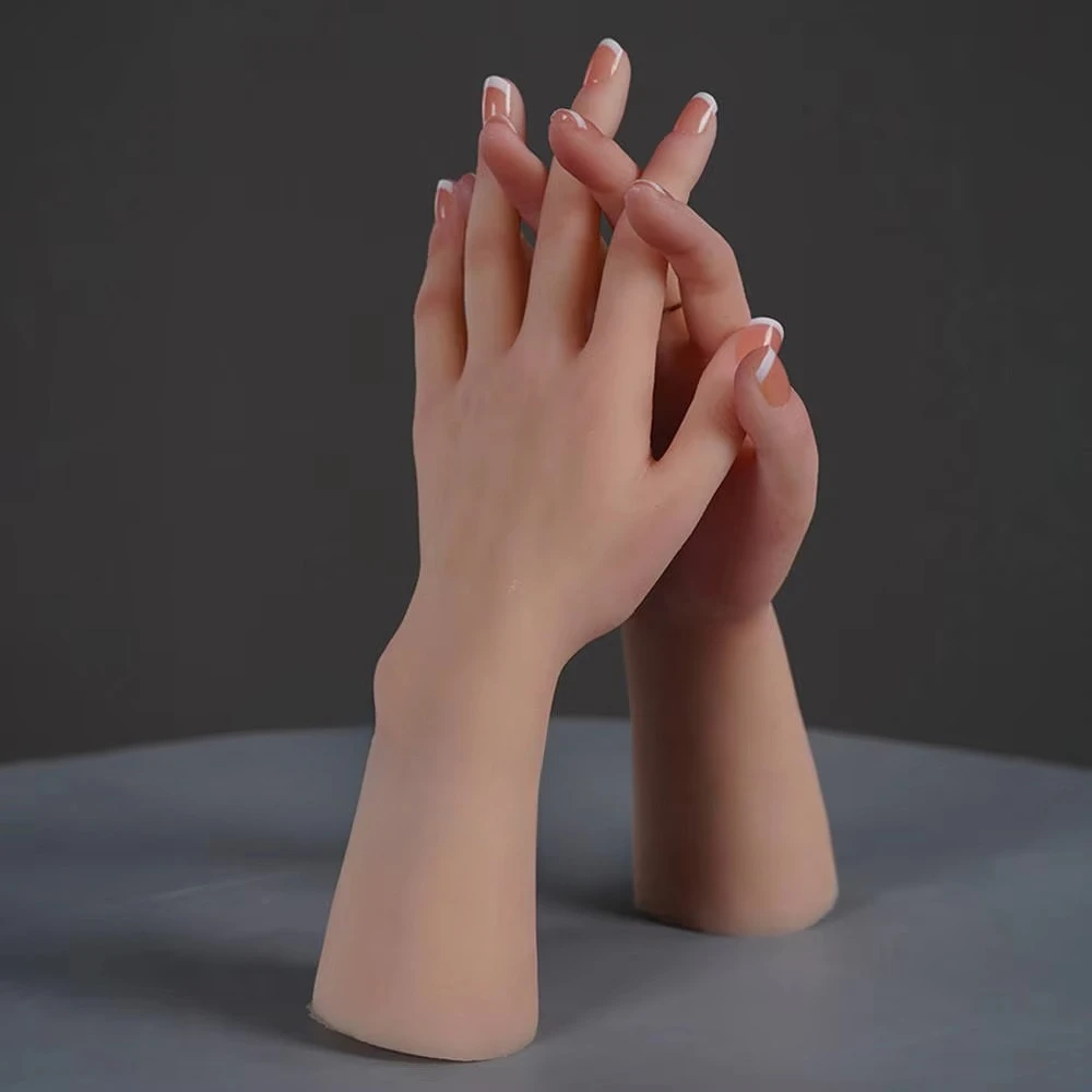 High imitation artificial silicone handle practice fake hand mannequin jewelry display manicurist manicurist