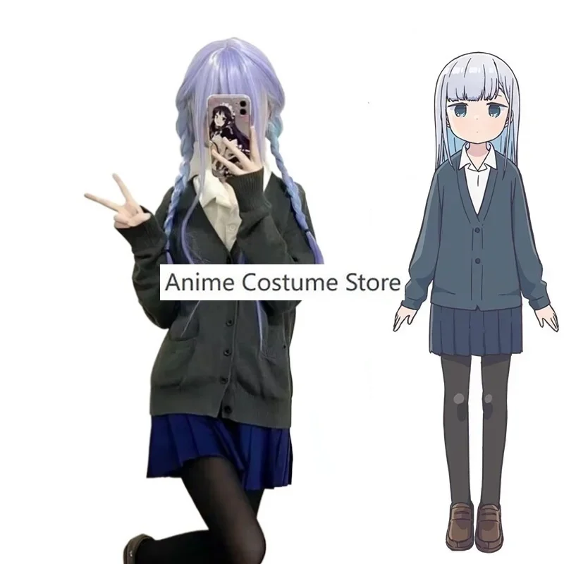 Aharen-san Wa Hakarenai Reina Aharen Cosplay Costume School Uniform Women Outfit Rok Blouse Suit Halloween Costume Wig Outfit