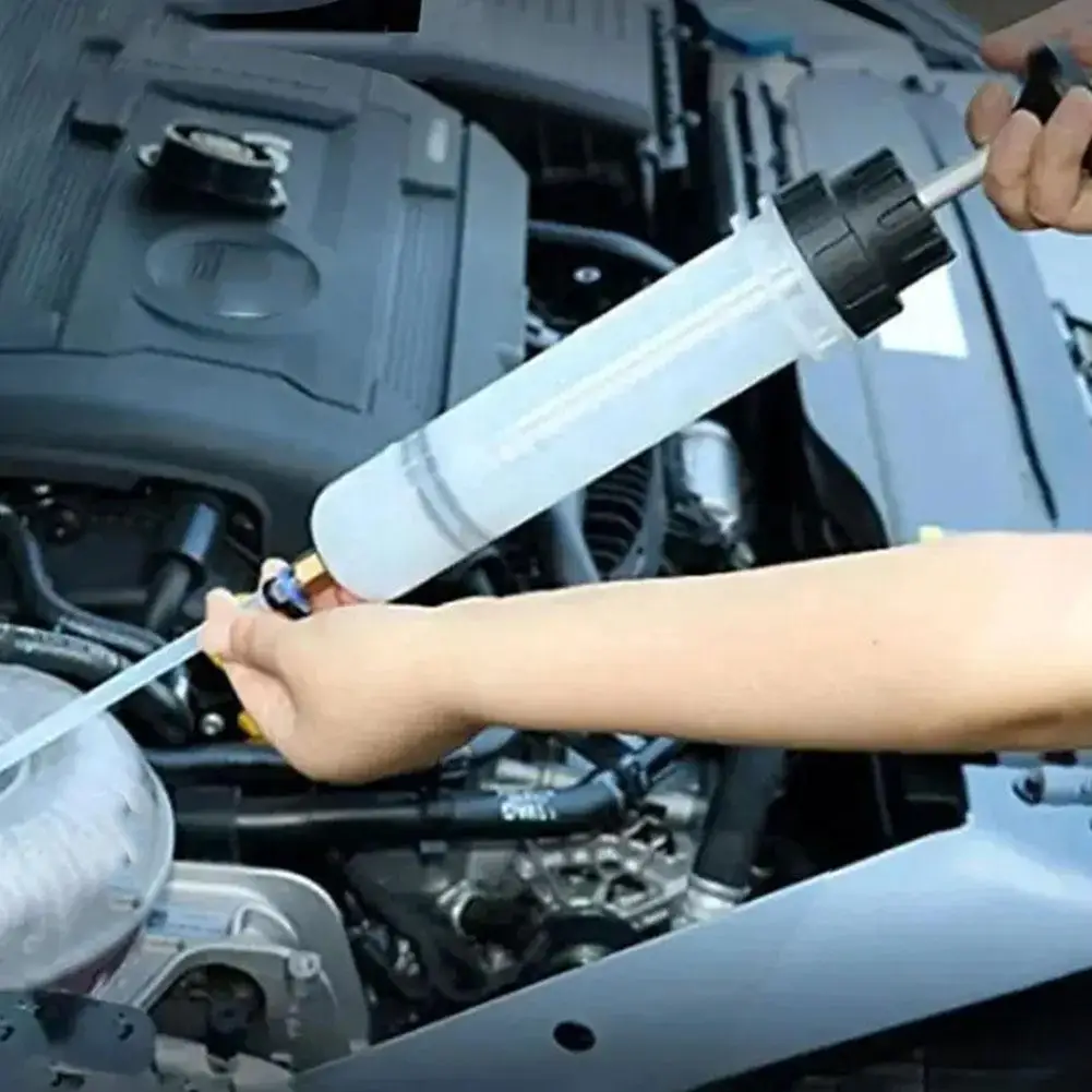 Effiziente Auto-Motoröl-Flüssigkeitspumpe, manueller Vakuumspritzenstil, durchscheinend (200 cc/500 cc) für Kühlmittelübertragung